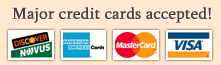 major credit cards accepted